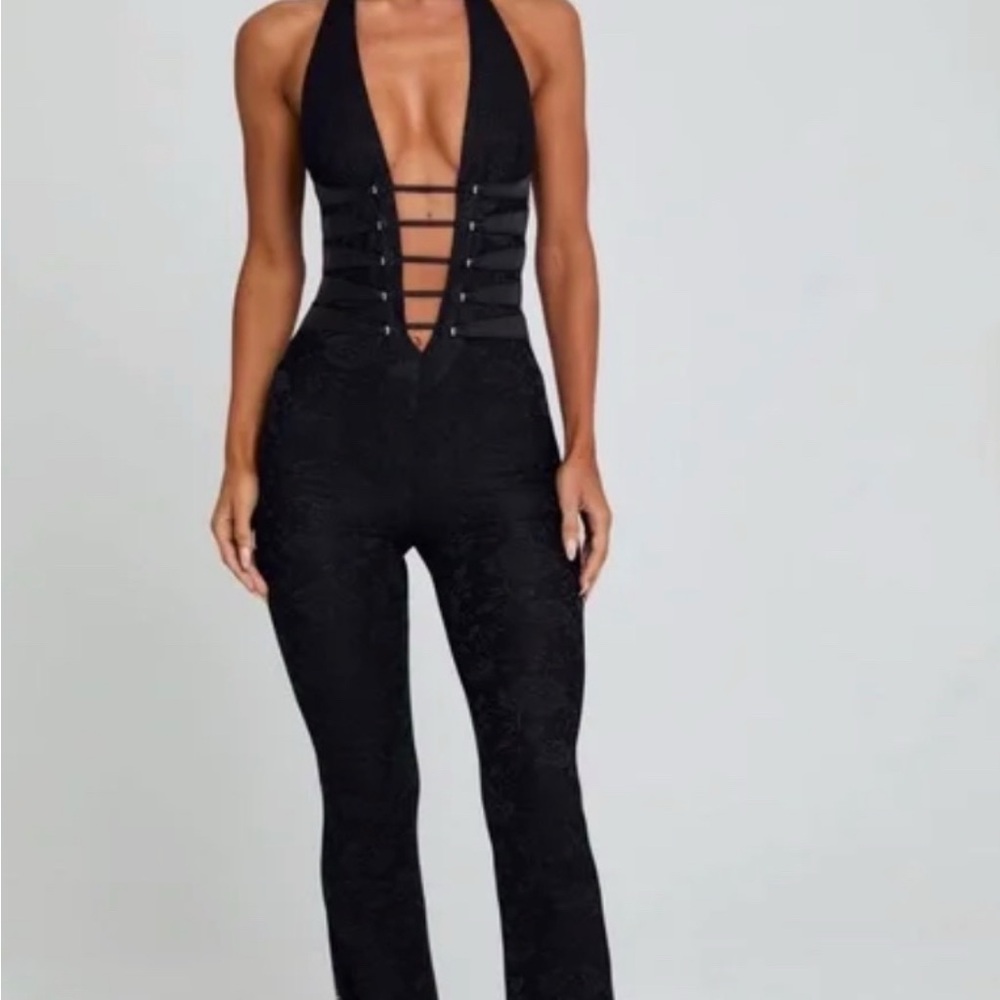 Outcast black  Halter Jumpsuit with Strappy Front